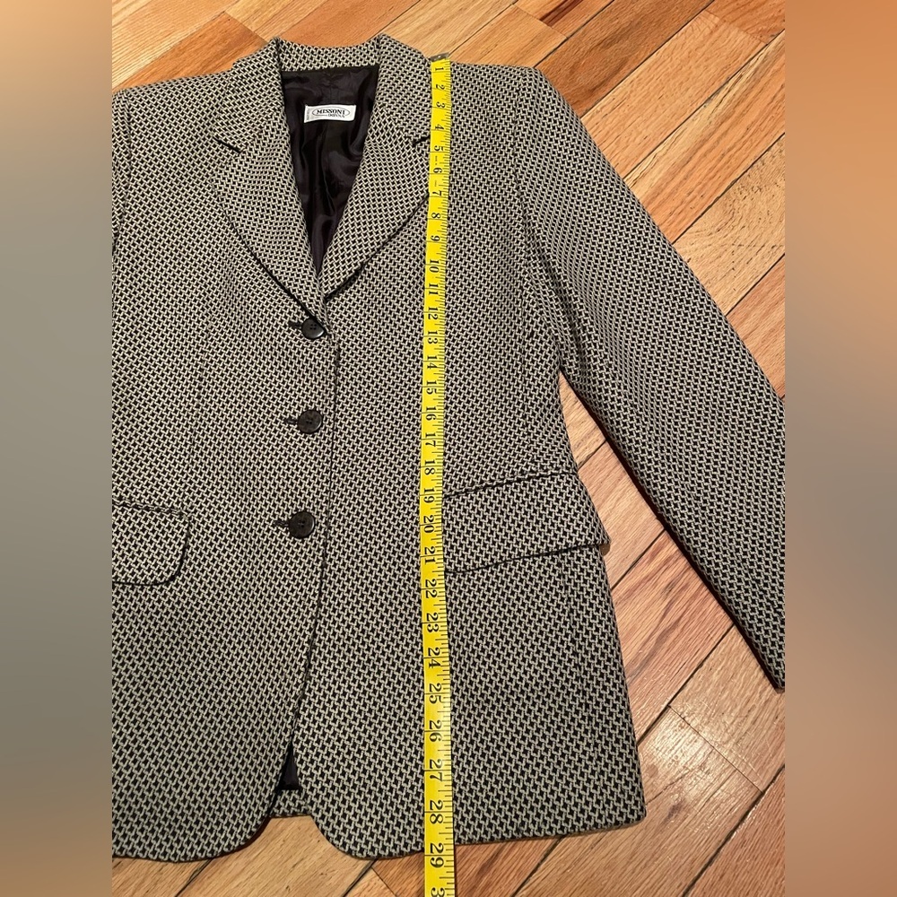 Missoni Donna 100% Wool Black/White Geometric Blazer Made In Italy Womens Size 6 - Picture 11 of 14